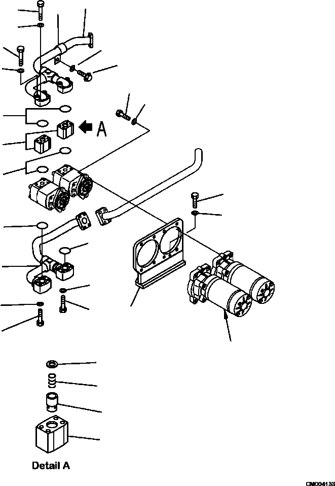 Part |$70. HYDRAULIC PIPING EMERGENCY STEERING VALVE AND PIPING [H3410-01A3]