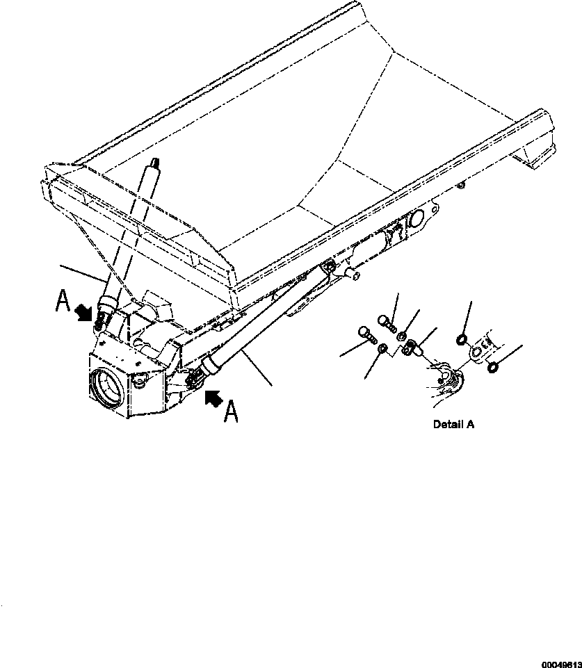 HM400-AE 00049613 3410-14A1 HOIST CYLINDER MOUNTING