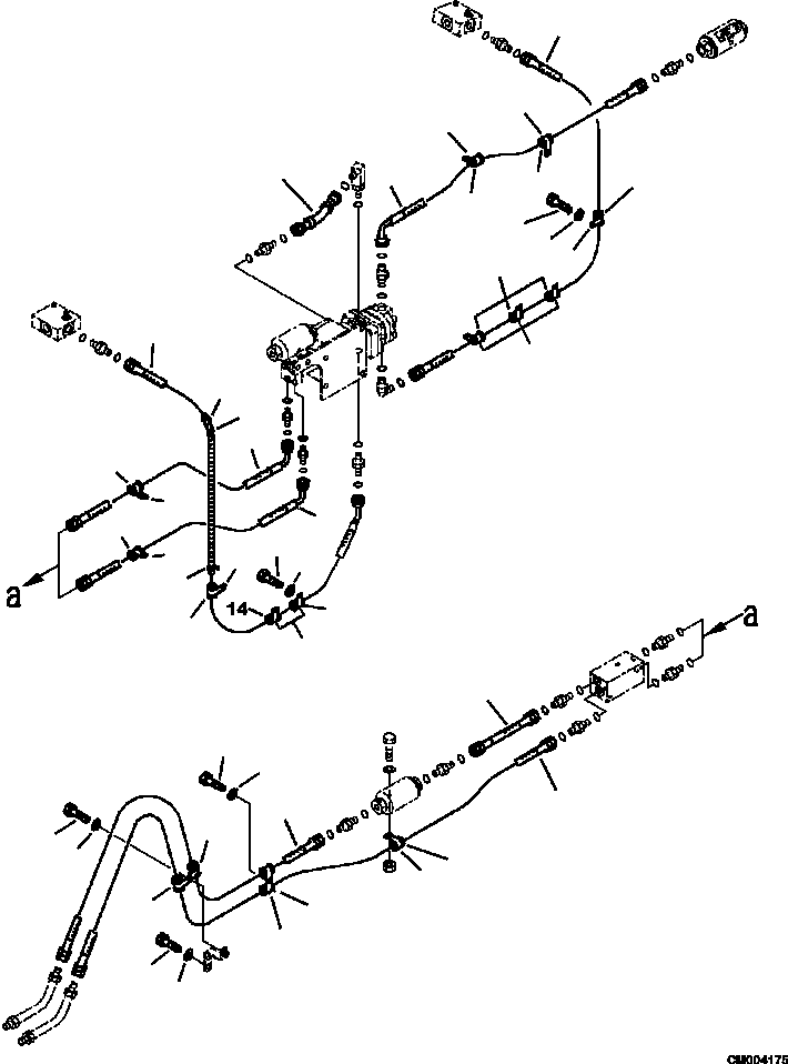 Part |$134. DIFFERENTIAL LOCK PIPING REAR FRAME LINES [H3511-12A0]