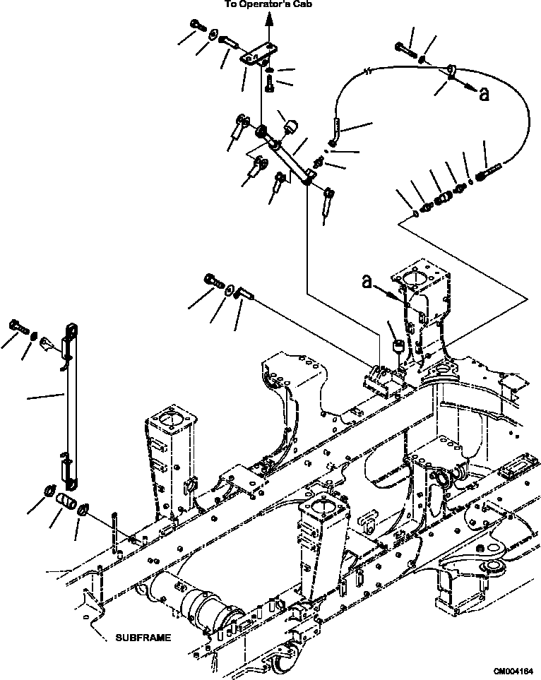 Part |$128. ROPS CAB TILT CYLINDER AND RELATED PARTS [K3120-01A0]