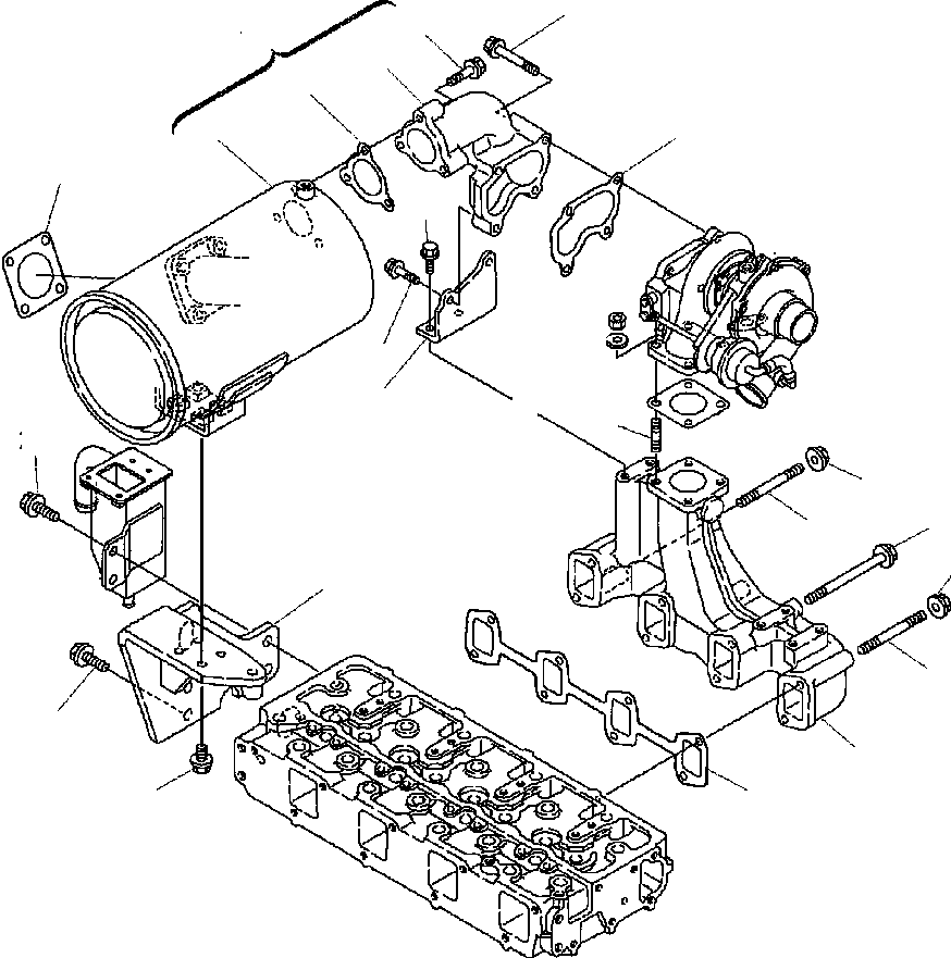 Part |$5. EXHAUST MANIFOLD AND MUFFLER  - TURBO ENGINE [A0126-01A0]