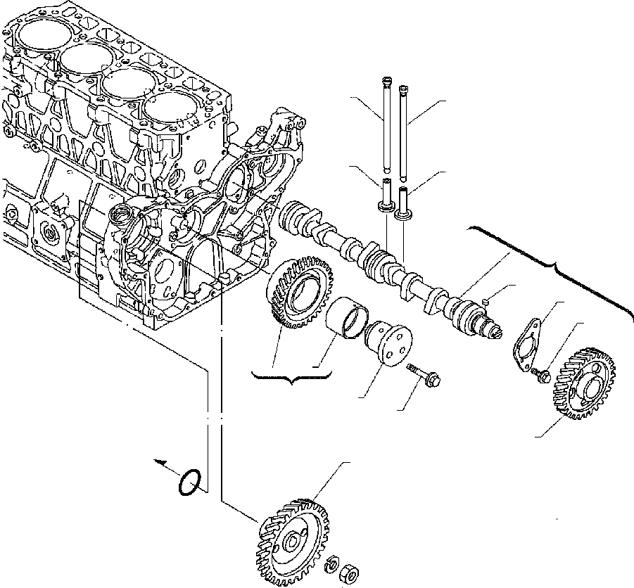 WB1402N RXB00091 IG. A0251-01A0 CAMSHAFT AND TIMING GEAR