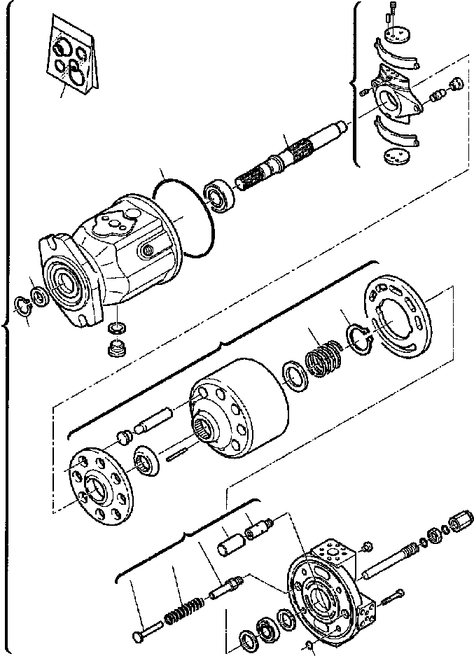 Part |$5. HYDRAULIC PUMP  - MAIN ASSEMBLY FOR ASPIRATED ENGINE [H6100-01A0]