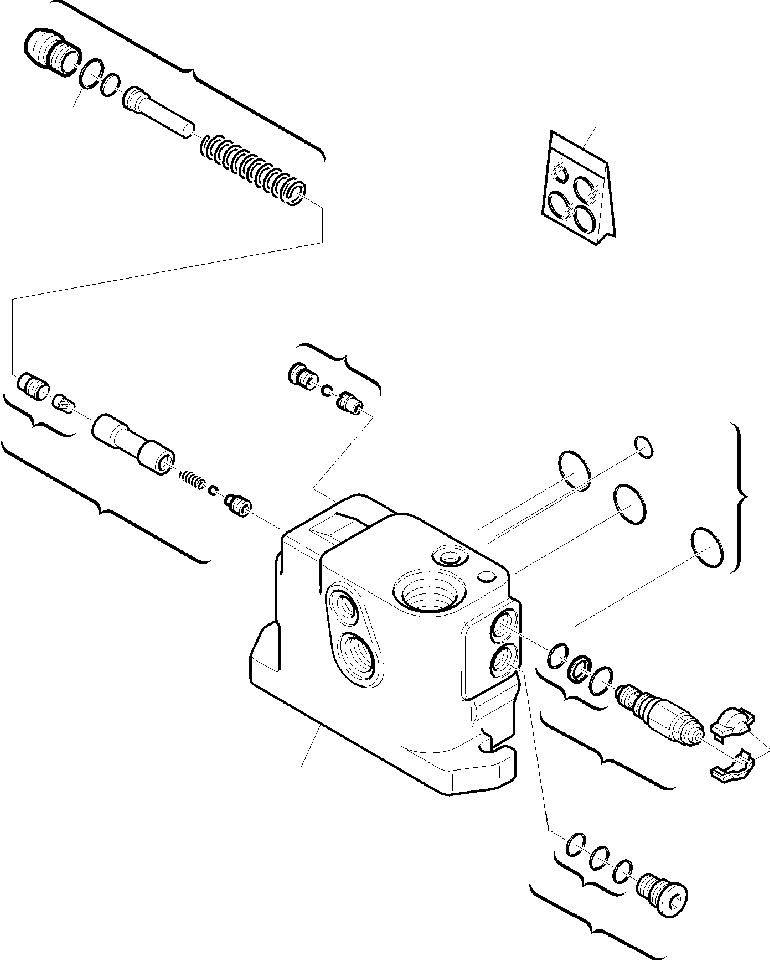 Part |$14. SHOVEL CONTROL VALVE  - INLET SECTION FOR BUCKET 4 IN 1 [H6265-01A0]