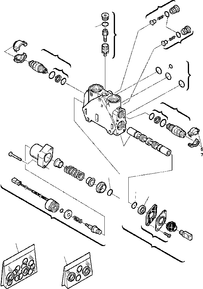 Part |$16. SHOVEL CONTROL VALVE  - SHOVEL DUMP SECTION FOR BUCKET 4 IN 1 [H6275-01A0]