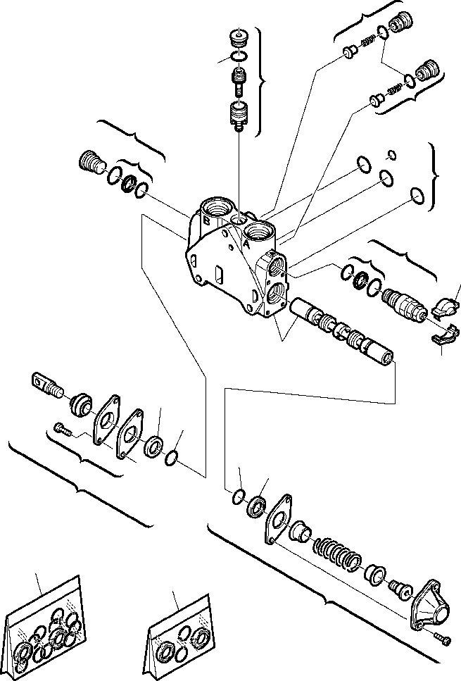 Part |$27. BACKHOE CONTROL VALVE - HAMMER CONTROL SECTION [H6345-01A0]