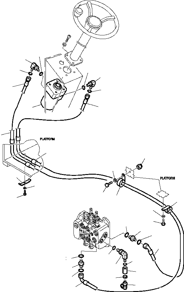 Part |$35. HYDRAULIC PIPING - STEERING LINE [H6550-01A0]