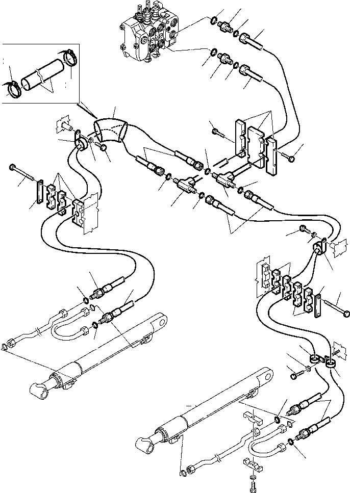 Part |$37. HYDRAULIC PIPING CONTROL VALVE TO SHOVEL LIFT CYLINDER [H6600-01A0]