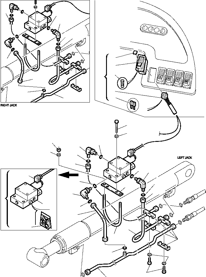 Part |$40. HYDRAULIC PIPING (SHOVEL LIFTING CYLINDER ELECTRIC SAFETY VALVE) [H6625-01A0]