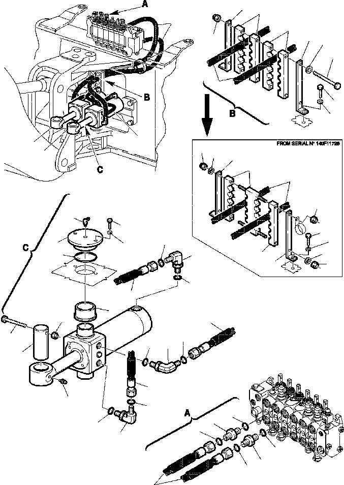 Part |$51. HYDRAULIC PIPING - BOOM SWING CYLINDER LINE [H6700-01A0]