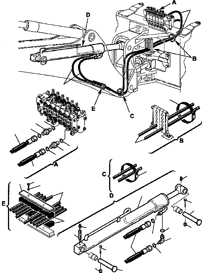 Part |$52. HYDRAULIC PIPING - BOOM CYLINDER LINE [H6720-01A0]