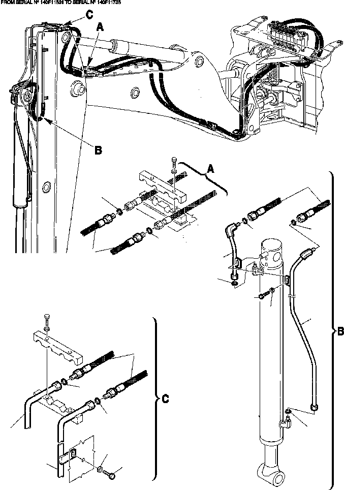 Part |$58. HYDRAULIC PIPING - JIG ARM BUCKET CYLINDER LINE [H6770-01A0]