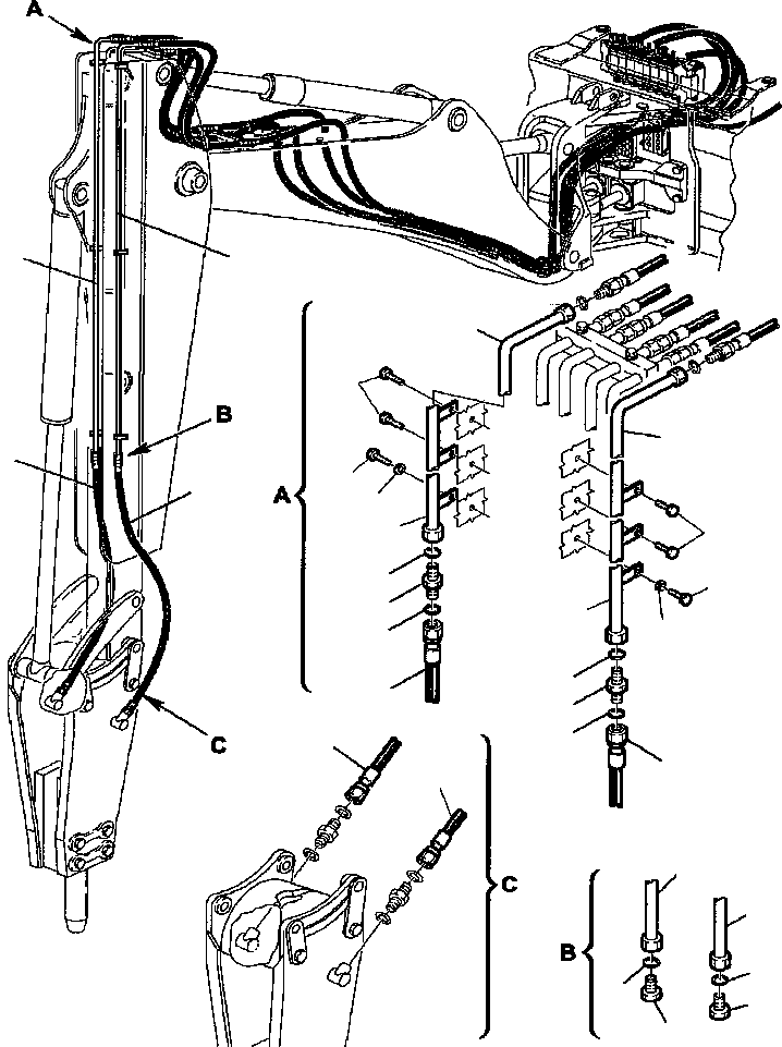 Part |$69. HYDRAULIC PIPING - HAMMER LINE - ARM TO HAMMER FOR JIG ARM [H6870-01A0]