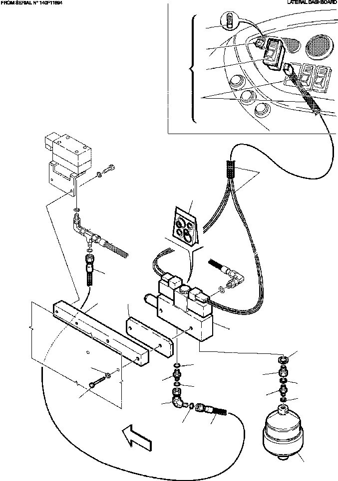 Part |$70. HYDRAULIC PIPING - RIDE CONTROL - ACCUMULATOR PIPING [H6901-01A0]