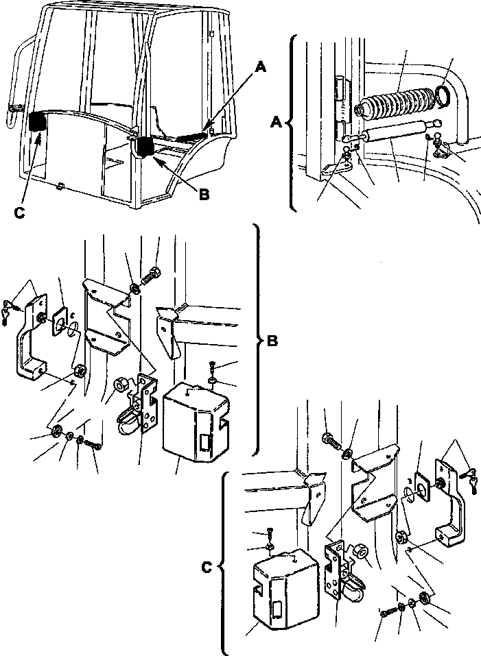 Part |$19. CAB - SPRING AND DOOR LOCK [K5215-01A0]