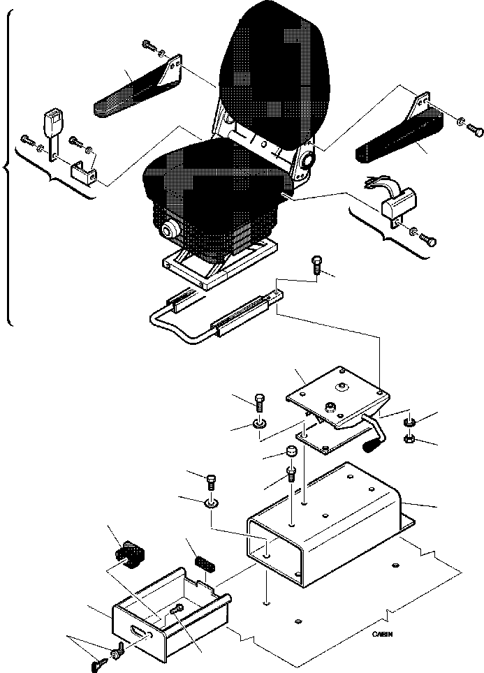 Part |$24. OPERATOR'S SEAT SUPPORT - CABIN [K5700-01A0]