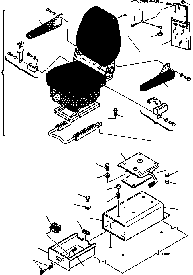 Part |$25. OPERATOR\XD5 S SEAT SUPPORT - CANOPY [K5710-01A0]