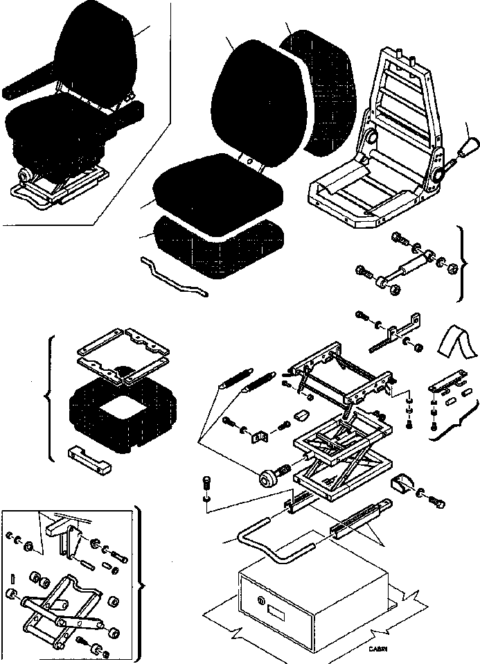 Part |$27. OPERATOR\XD5 S SEAT - CANOPY [K5730-01A0]