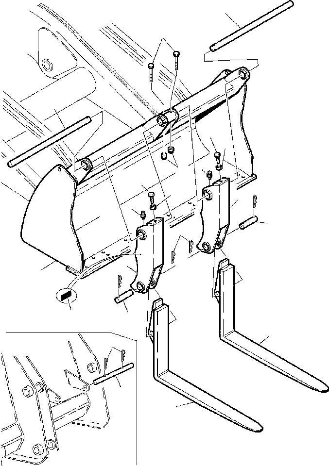 Part |$7. BUCKET WITH FORK [T7065-01A0]