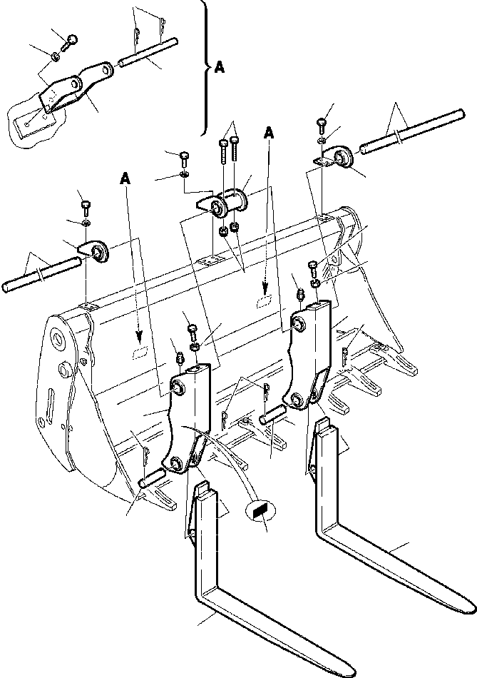 Part |$8. BUCKET - 4 IN 1 WITH FORK [T7070-01A0]