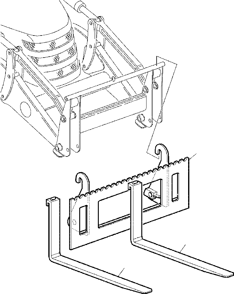 Part |$9. QUICK COUPLING FORK [T7090-01A0]