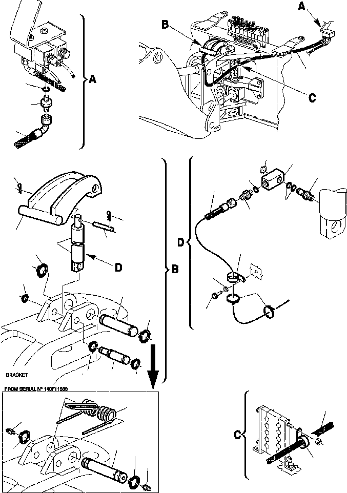 Part |$14. BRACKET AND BOOM - SAFETY LOCK [T7230-01A0]