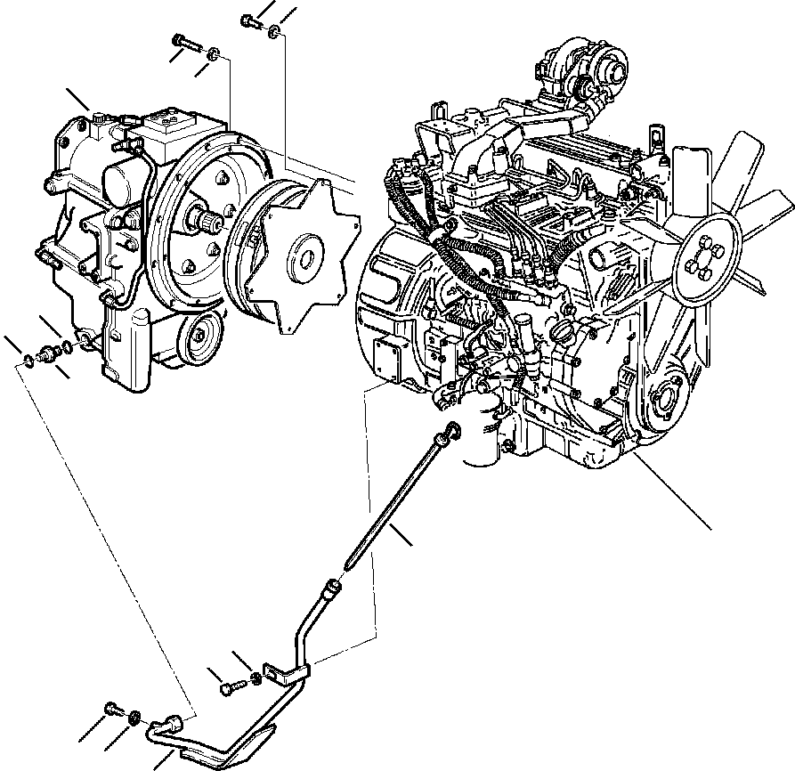 Part |$4. TIER  I ENGINE AND 4WD TRANSMISSION CONNECTIONS S/N  A20637-A20928 [B1010-02A0]