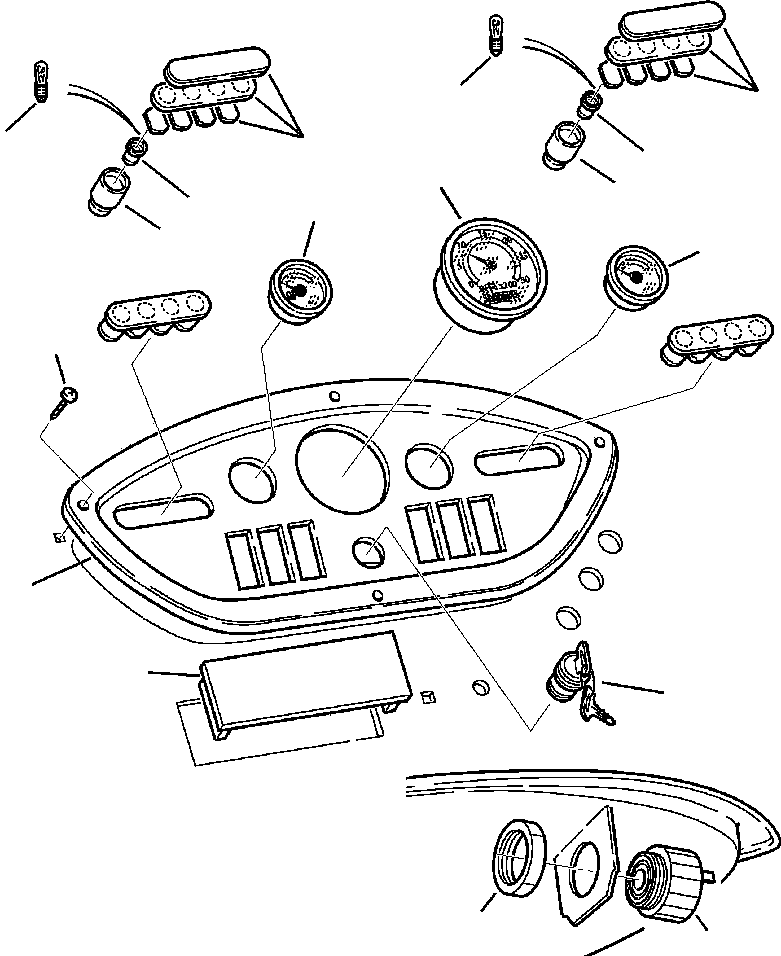 Part |$10. SIDE DASHBOARD INSTRUMENT AND LIGHTS - S/N  A20637-A20813 [E1450-01A0]