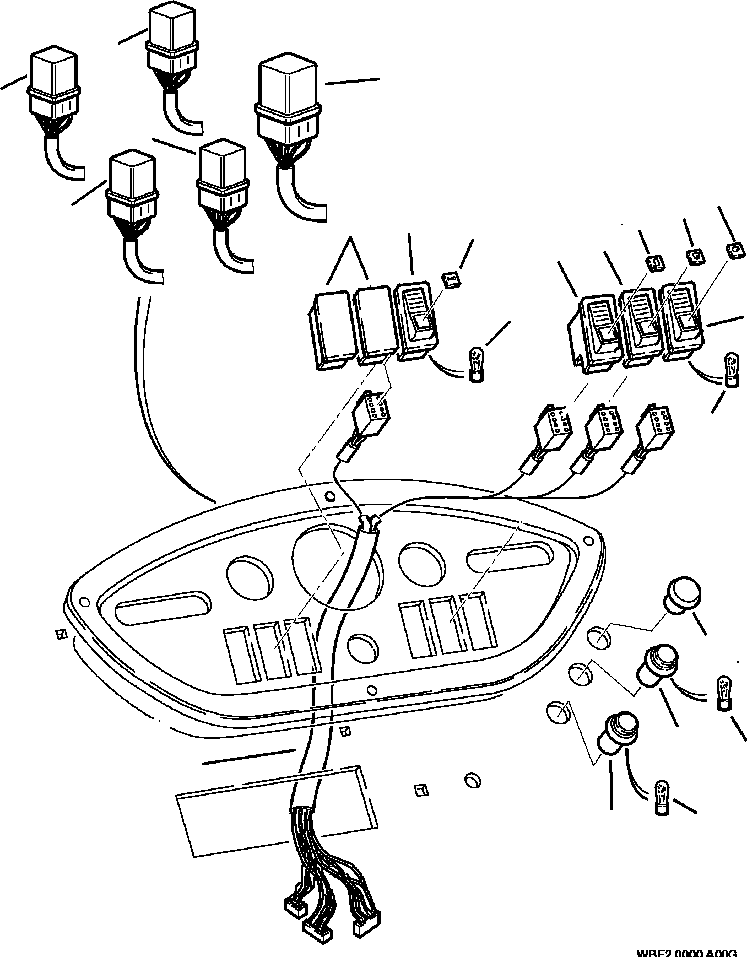 WB1402N1 WBE20000A00G IDE DASHBOARD (SEE FIG. E1450-01A0)