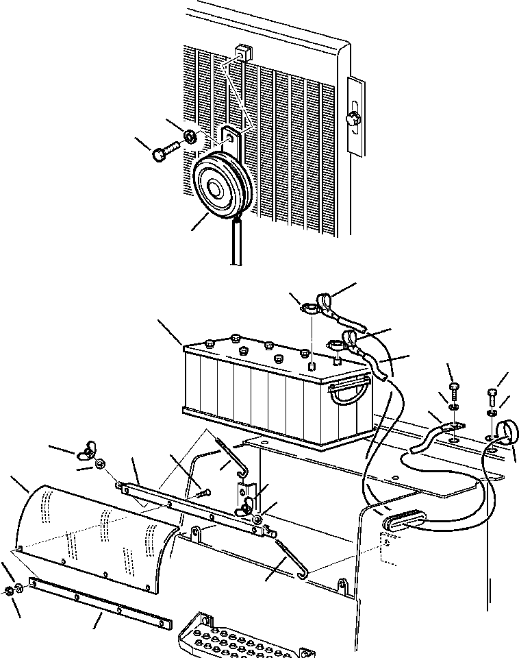 Part |$24. ELECTRICAL SYSTEM BATTERY AND FRONT HORN - S/N  A20637-A20813 [E1500-01A2]