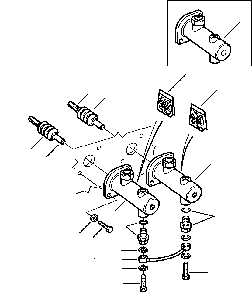 Part |$8. DRIVE TRAIN PIPING BRAKE CYLINDERS - S/N  A20637- [F3000-01A4]