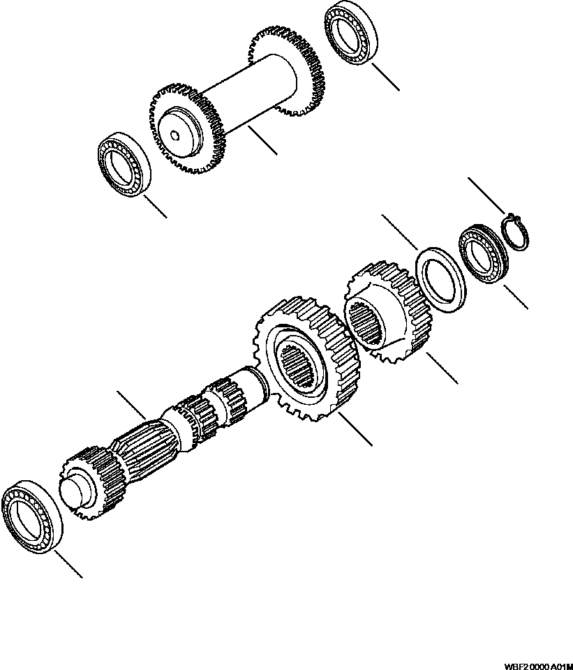 Part |$26. 4WD TRANSMISSION PRIMARY AND REVERSE SHAFTS - S/N  A20637-A20928 [F3300-01A4]