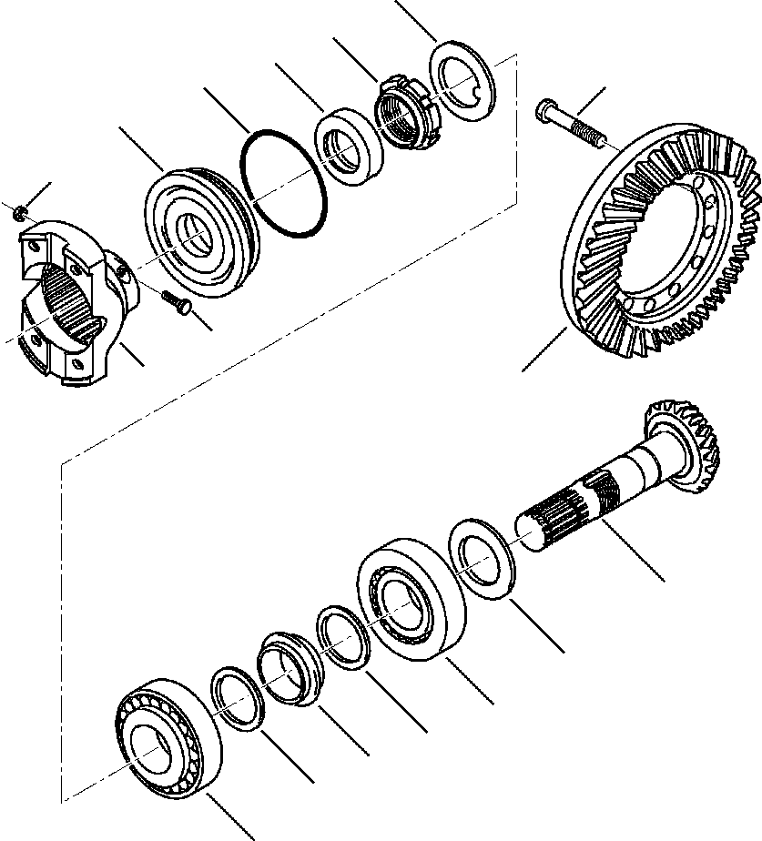 WB1402N1 WBF10019A WD FRONT AXLE (SEE FIG. F3400-01A0)