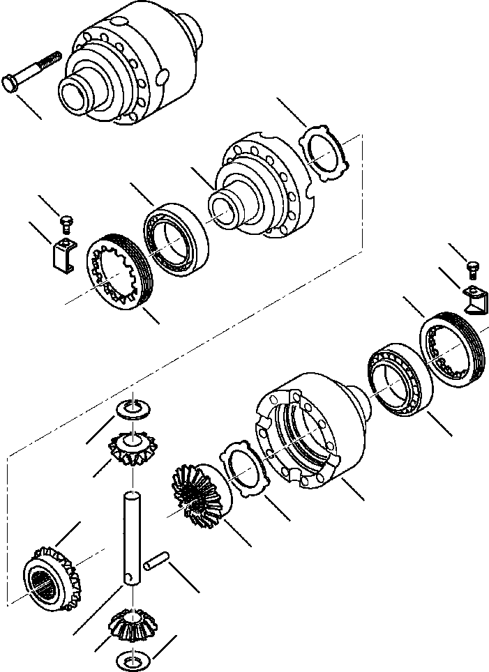 WB1402N1 WBF10020A WD FRONT AXLE (SEE FIG. F3400-01A0)