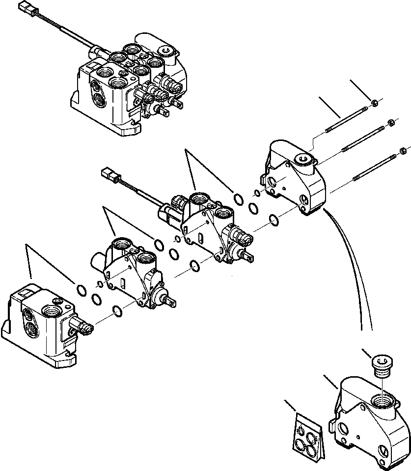 Part |$12. LOADER CONTROL VALVE COMPLETE ASSEMBLY - GP BUCKET - S/N  A20637- [H6200-01A0]