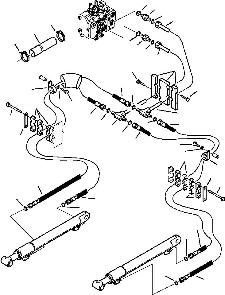 Part |$138. LOADER PIPING CONTROL VALVE TO BOOM CYLINDERS - S/N  A20814- [H6600-01A1]