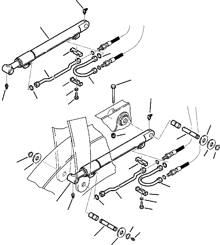 Part |$140. LOADER PIPING BOOM CYLINDER LINES - S/N  A20637-A20813 [H6600-01A2]