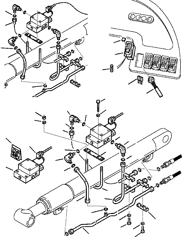 Part |$146. LOADER PIPING BOOM CYLINDER ELECTRIC SAFETY VALVE - S/N  A20637-A20813 [H660A-01A4]