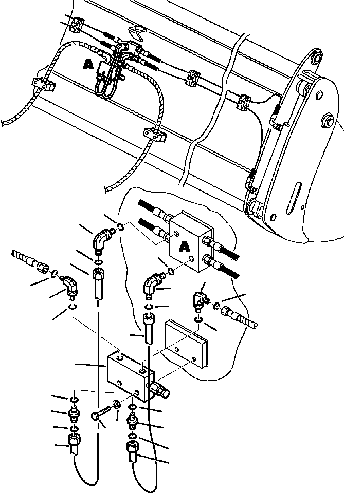 Part |$162. LOADER PIPING MP BUCKET CYLINDER SAFETY VALVE - S/N  A20637- [H6660-01A2]