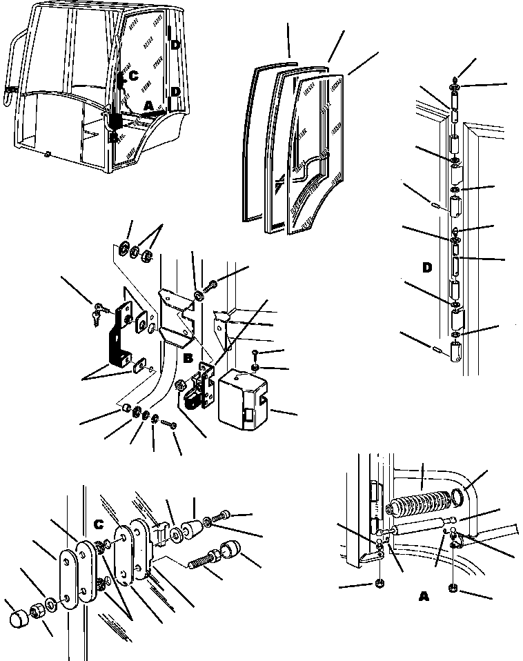 Part |$54. CAB LEFT DOOR - S/N  A20814- [K5201-01A3]