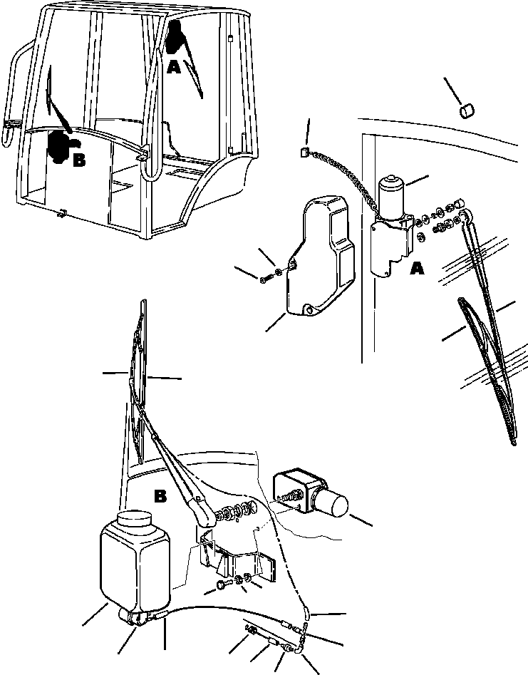 Part |$70. CAB FRONT AND REAR WIPERS - S/N  A20637- [K5205-01A0]