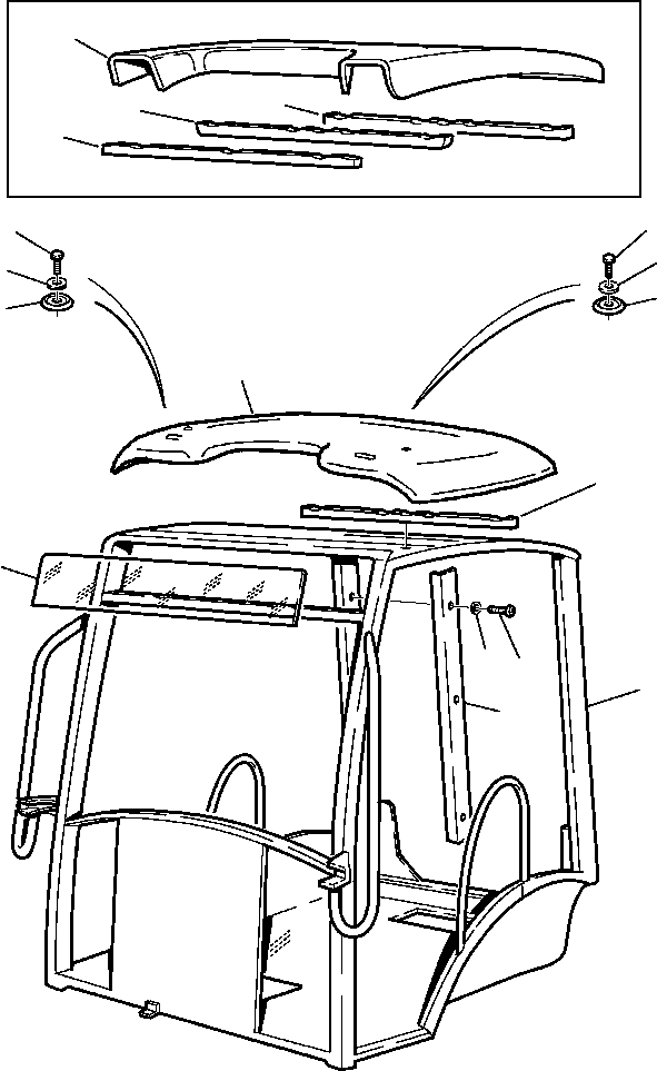 Part |$84. CANOPY ROOF AND GLASS - S/N  A20637- [K5300-01A0]