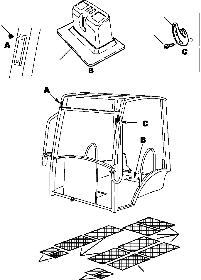 Part |$86. CANOPY COAT HOOK AND FLOOR MATS - S/N  A20637- [K5301-01A0]