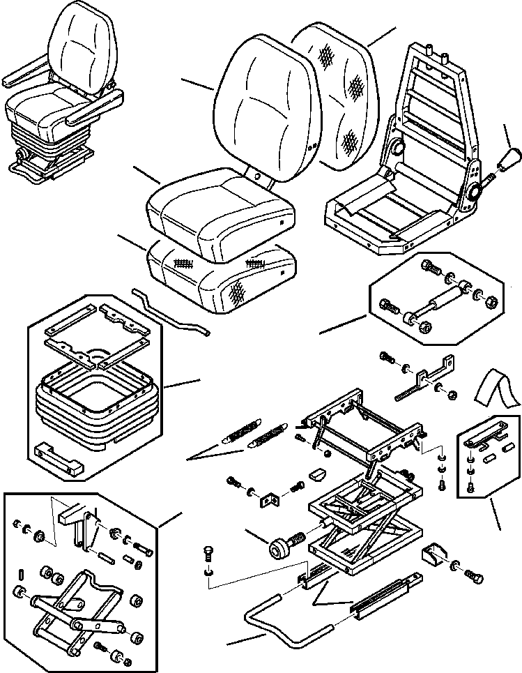 Part |$98. CANOPY OPERATORS SEAT SEAT ASSEMBLY - S/N  A20637- [K5400-01A1]