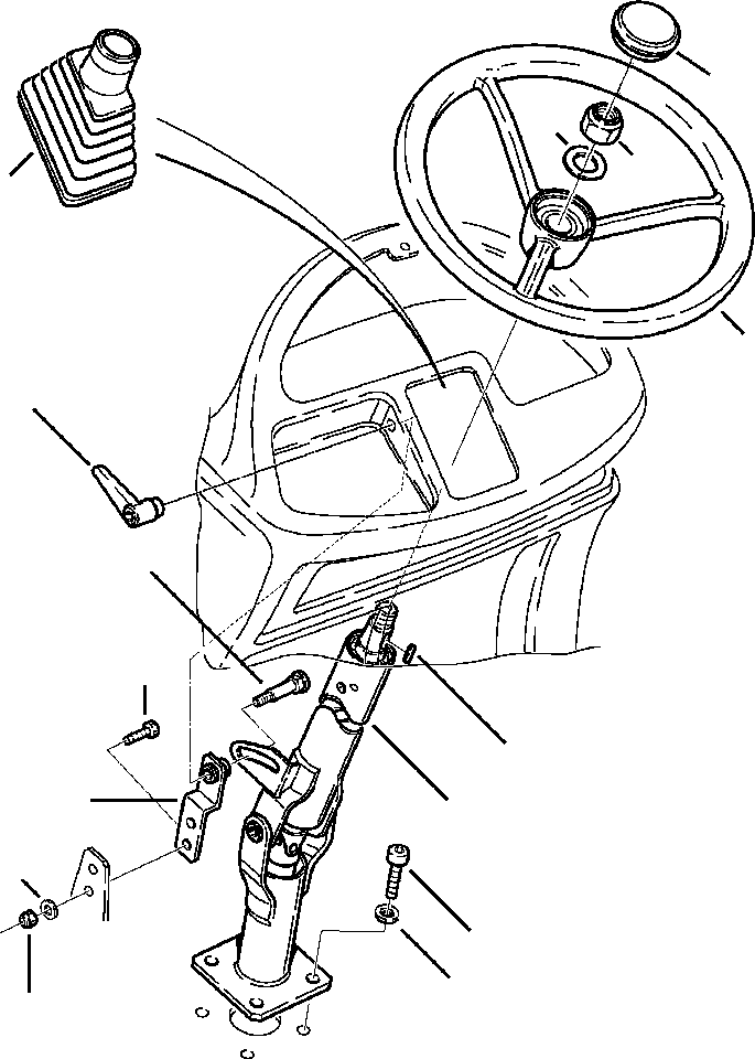 Part |$146. CAB STEERING WHEEL AND COLUMN S/N  A20637- [K6000-01A0]