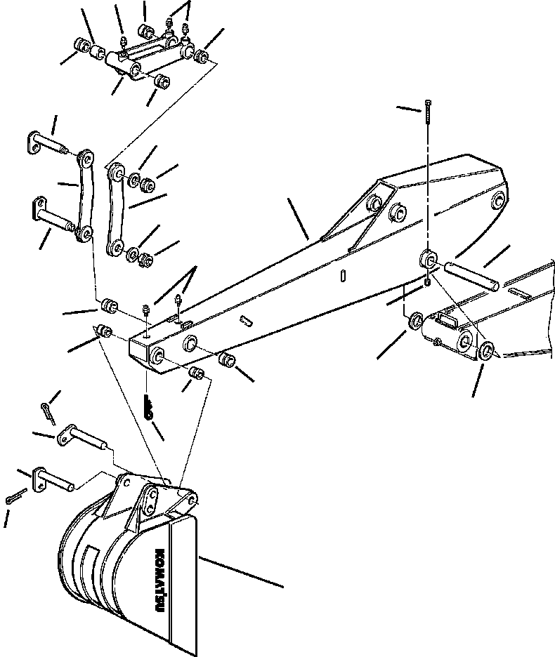 Part |$16. BACKHOE ARM AND BUCKET [T2010-01A0]