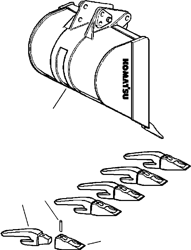 Part |$32. BACKHOE BUCKET 30 INCH WIDE [T2050-01A3]