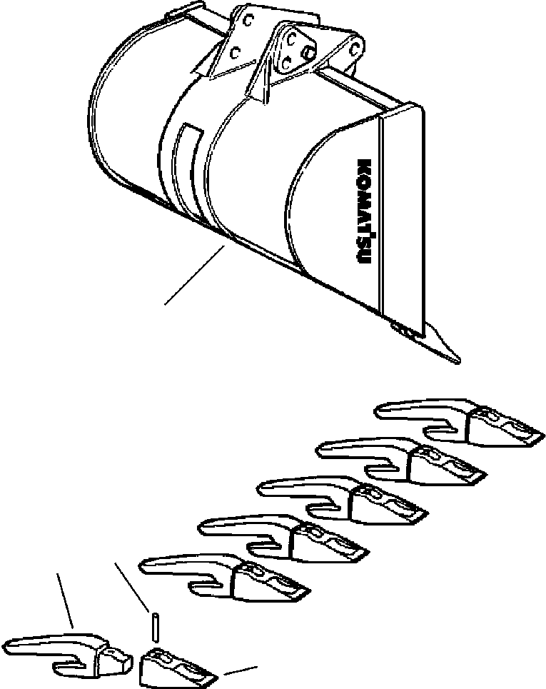 Part |$34. BACKHOE BUCKET 36 INCH WIDE [T2050-01A4]