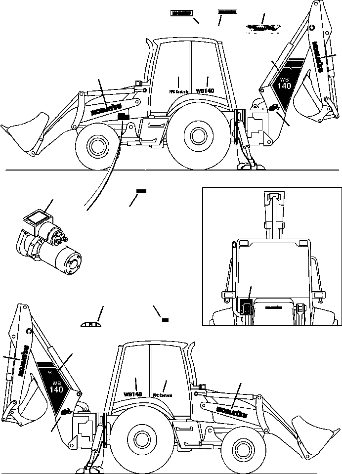 Part |$0. DECALS IDENTIFICATION AND CONTROLS - S/N  A20637- [U0100-01A0]