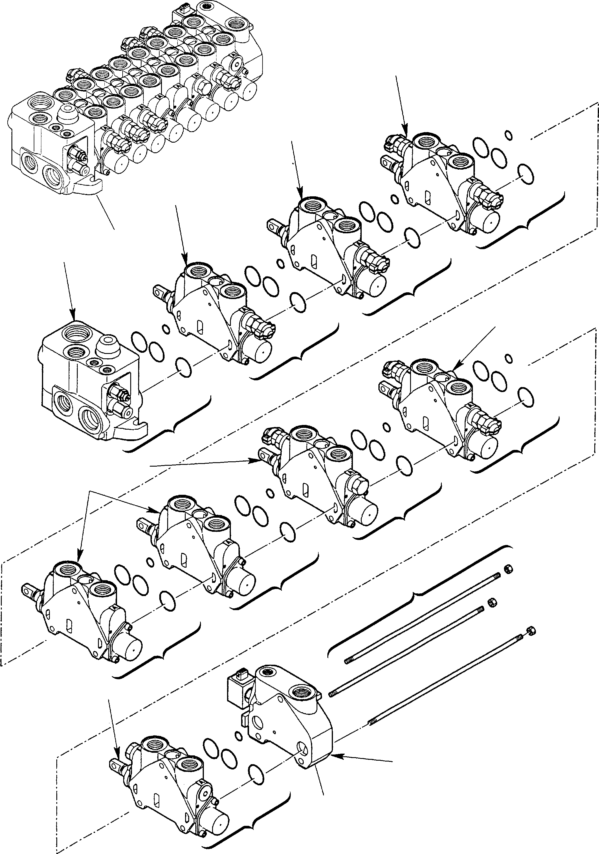 Part 26. BACKHOE CONTROL VALVE (8 SECTIONS) (HAMMER + JIG ARM) [6400]